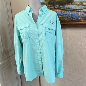 Columbia Mint Green Outdoor Shirt
